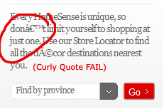 Curly Quote FAIL