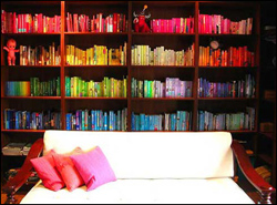 color bookcase
