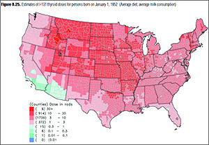 Iodine 131 map January 1952