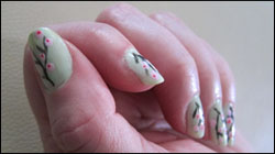 cherry blossom nails